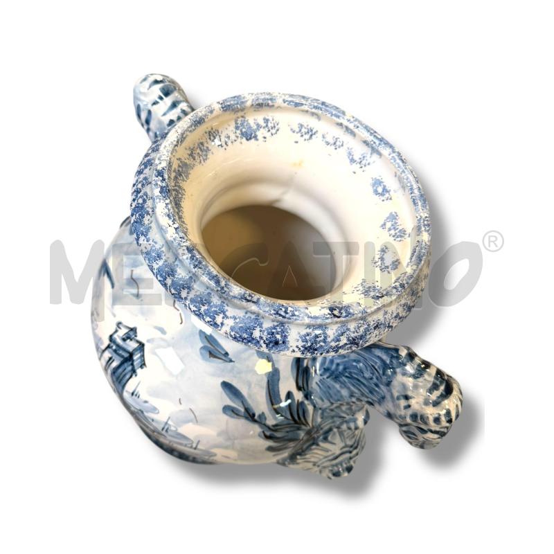 IDRIA CERAMICA  ANTICO  DIPINTO A MANO AZZURRO MANICI LEONI | Mercatino dell'Usato Osasco 3