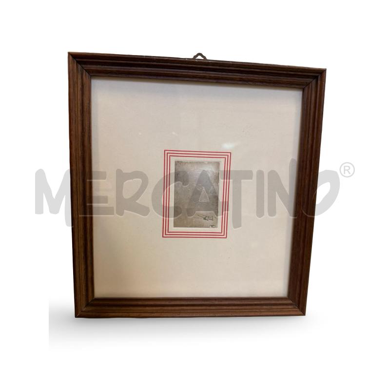 INCISIONE AUTORIZZATA ARGENTO 800 60X40 MM CORNICE 21X21 CM | Mercatino dell'Usato Osasco 1