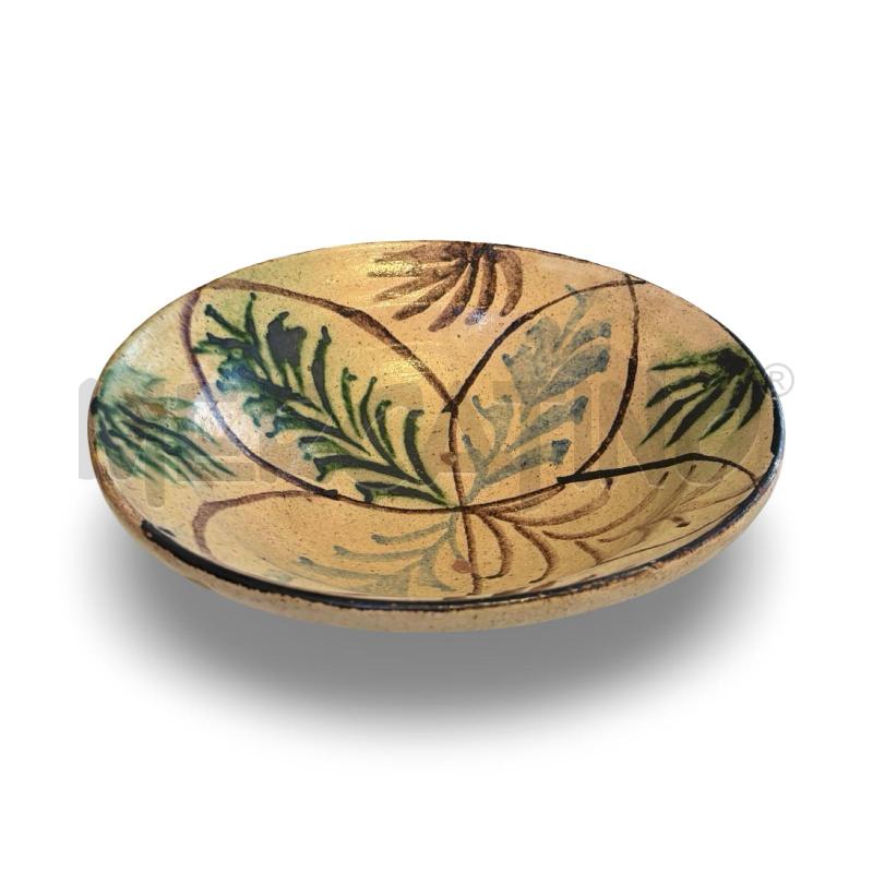 INSALATIERA CALTAGIRONE FINE 800 TERRACOTTA FOGLIE | Mercatino dell'Usato Osasco 1