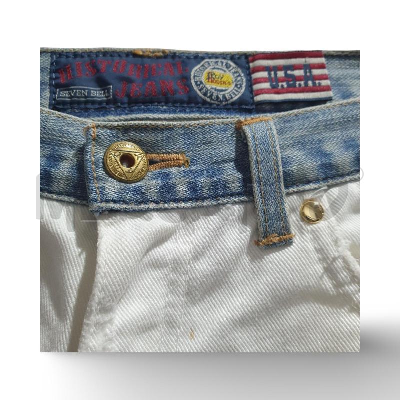 JEANS DONNA ROGERS EDIZIONE LIMITATA BIANCO CON BORCHIE ED INSERTI VARI | Mercatino dell'Usato Osasco 5