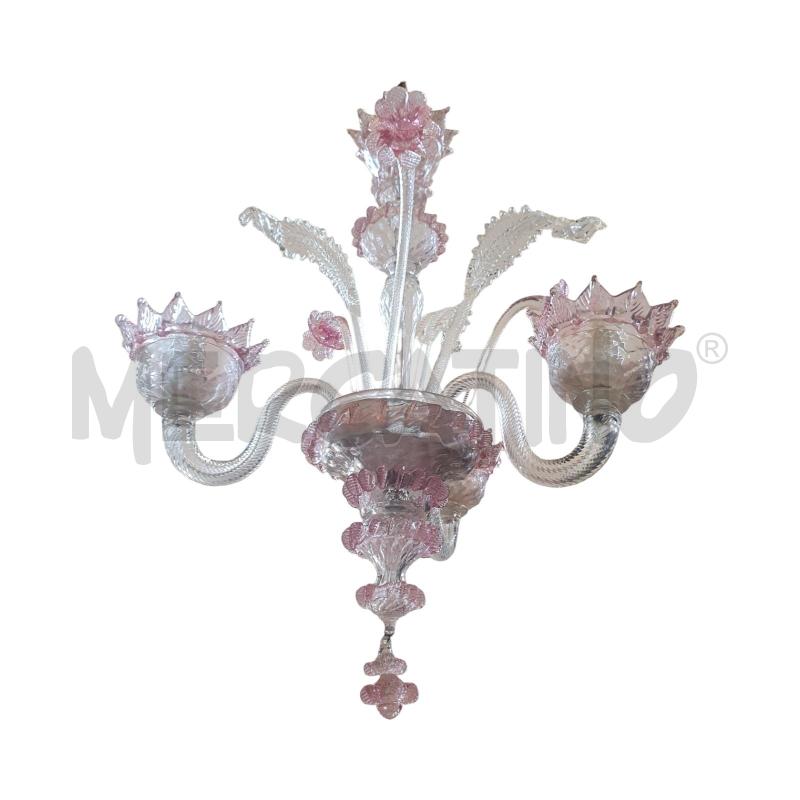 LAMPADARIO MURANO ROSA ALTEZZA 60 CM | Mercatino dell'Usato Osasco 1