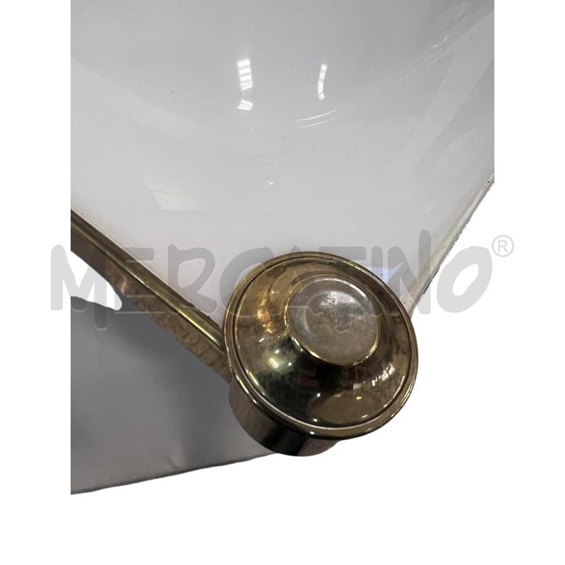 LAMPADARIO PLAFONIERA ANNI '70 ACRILICO E OTTONE QUADRATO 58X58 CM  | Mercatino dell'Usato Osasco 4