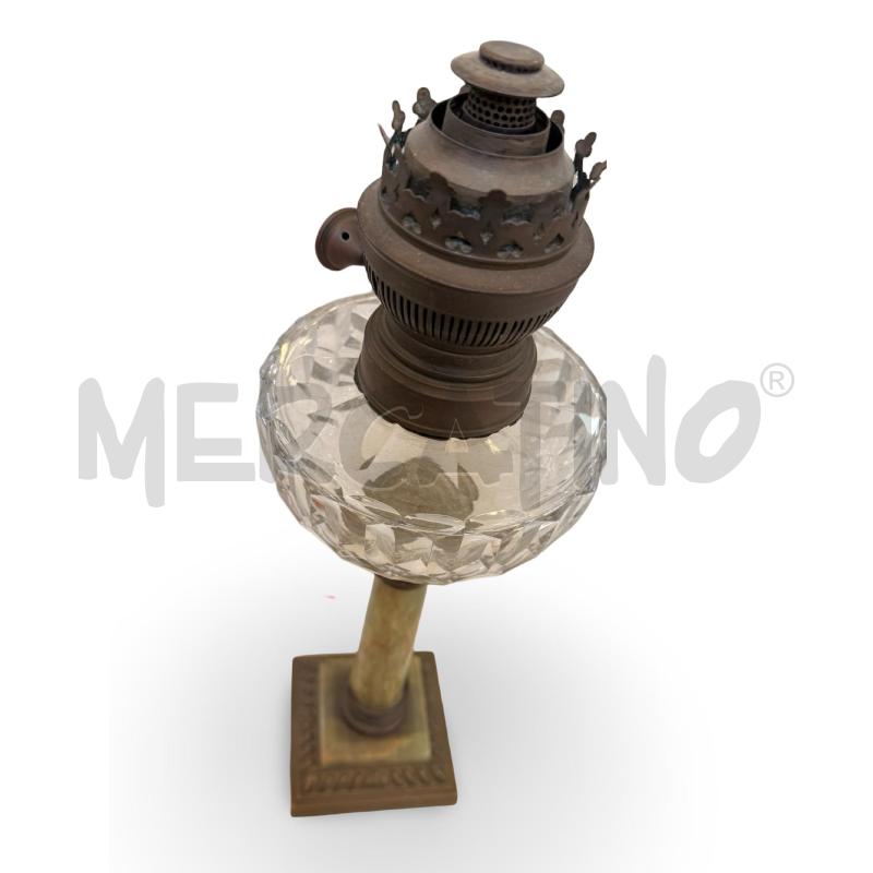 LAMPADA AD OLIO DA TAVOLO CON BASAMENTO IN ONICE | Mercatino dell'Usato Osasco 2