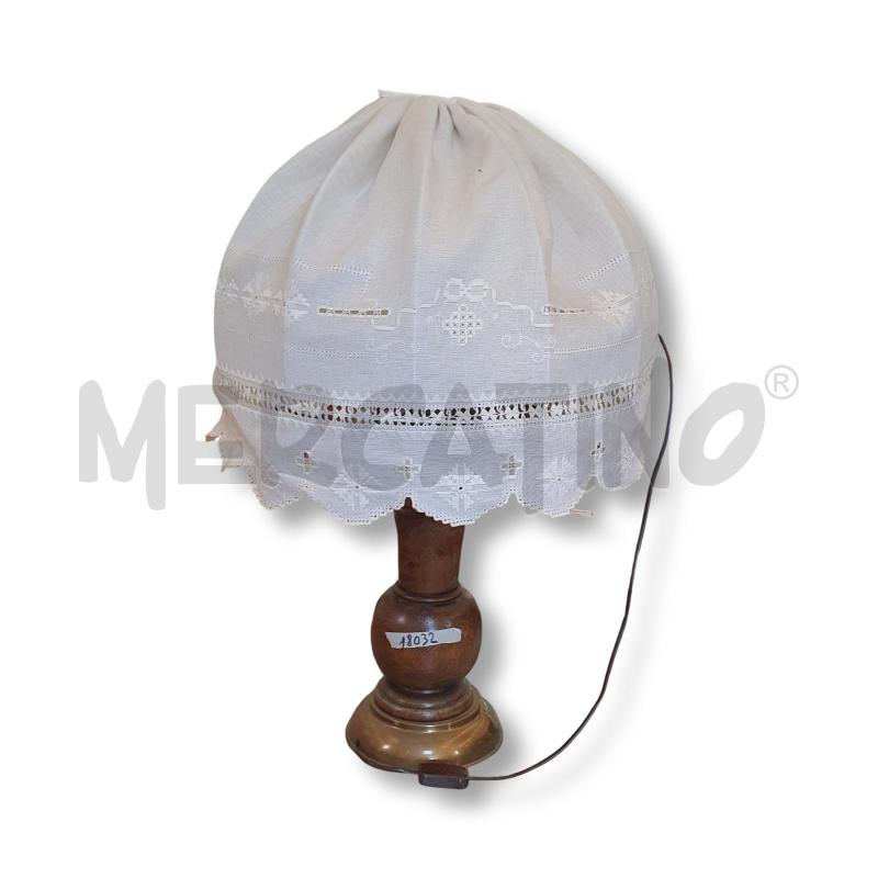 LAMPADA BASE NOCE CON PARALUME LINO | Mercatino dell'Usato Osasco 2