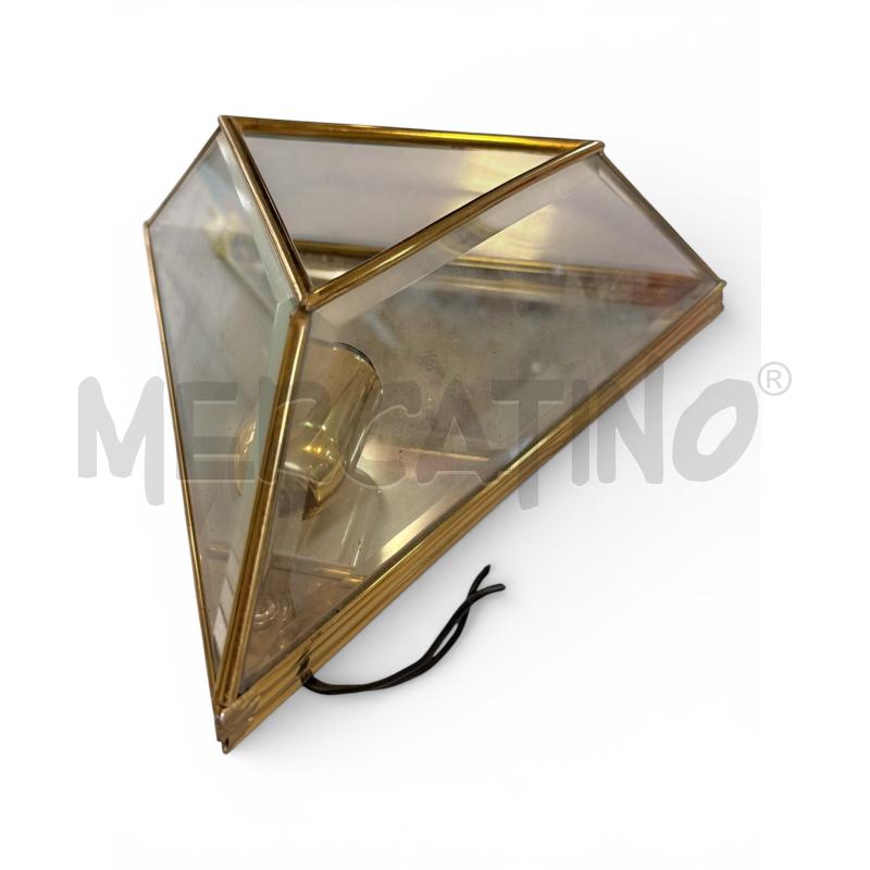 LAMPADA DA APPENDERE TRIANGOLARE OTTONE | Mercatino dell'Usato Osasco 2