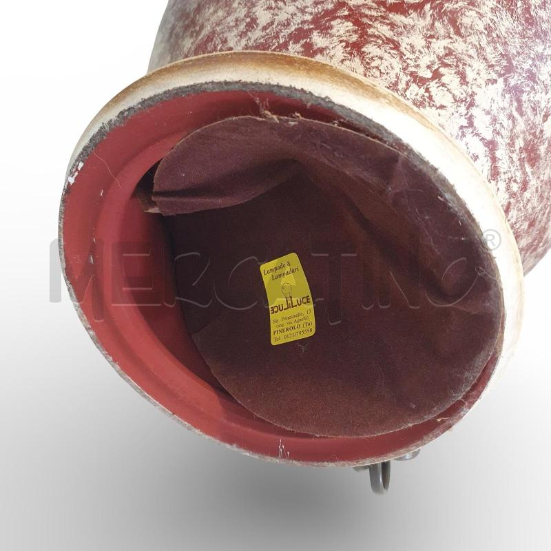LAMPADA DA TAVOLA CERAMICA BORDEAUX  | Mercatino dell'Usato Osasco 4
