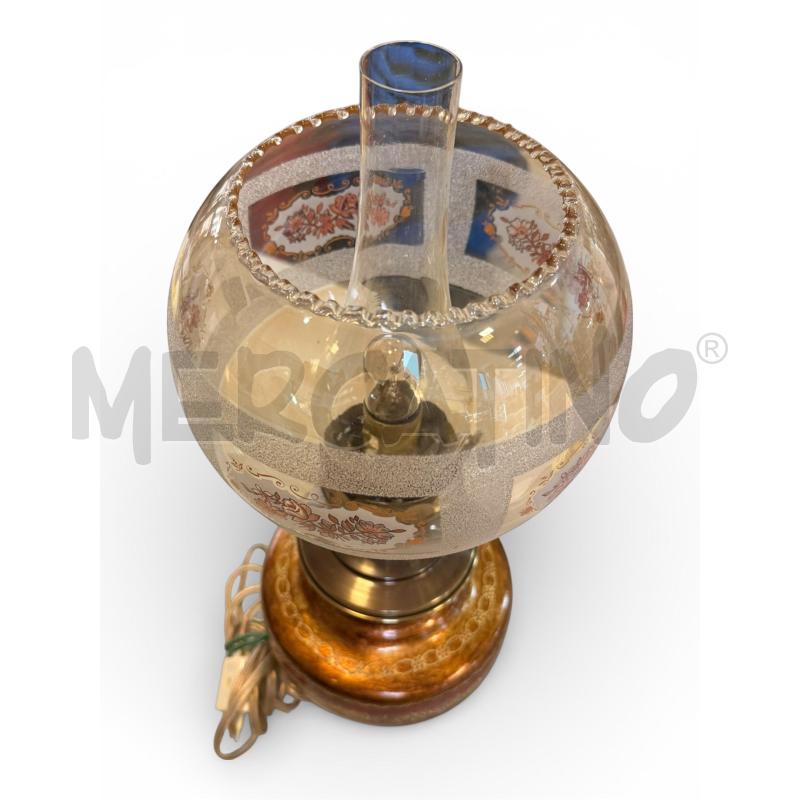LAMPADA DA TAVOLO BASE CERAMICA BRONZATA ANNI 80 | Mercatino dell'Usato Osasco 3