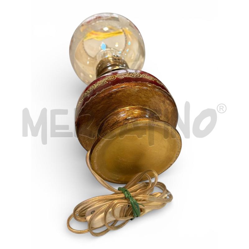 LAMPADA DA TAVOLO BASE CERAMICA BRONZATA ANNI 80 | Mercatino dell'Usato Osasco 4