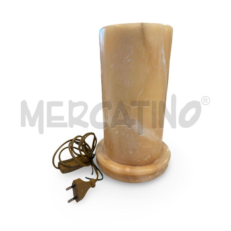 LAMPADA IN ALABASTRO MIELE ANNI 70 H 27CM  | Mercatino dell'Usato Osasco 1