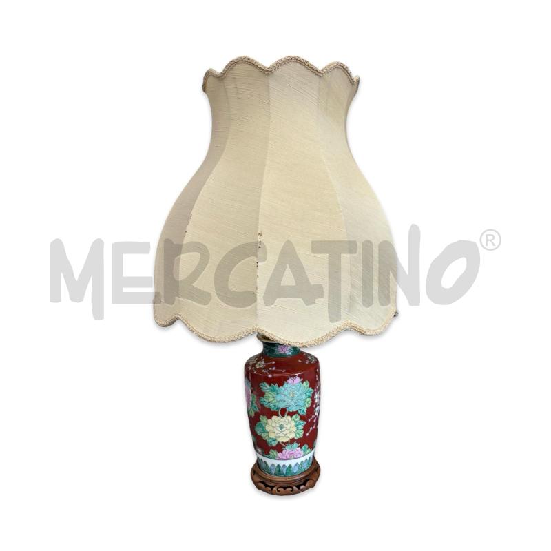 LAMPADA IN PORCELLANA STILE CINESE FUNZIONANTE 67CM H | Mercatino dell'Usato Osasco 1