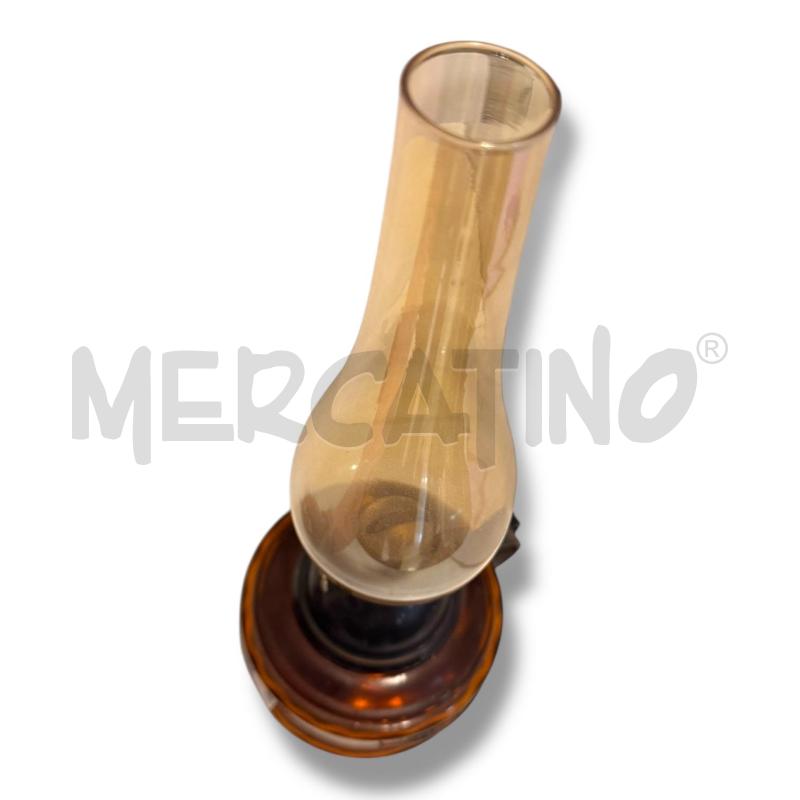 LAMPADA OLIO VETRO BRUNITO ARANCIONE 40 CM | Mercatino dell'Usato Osasco 2