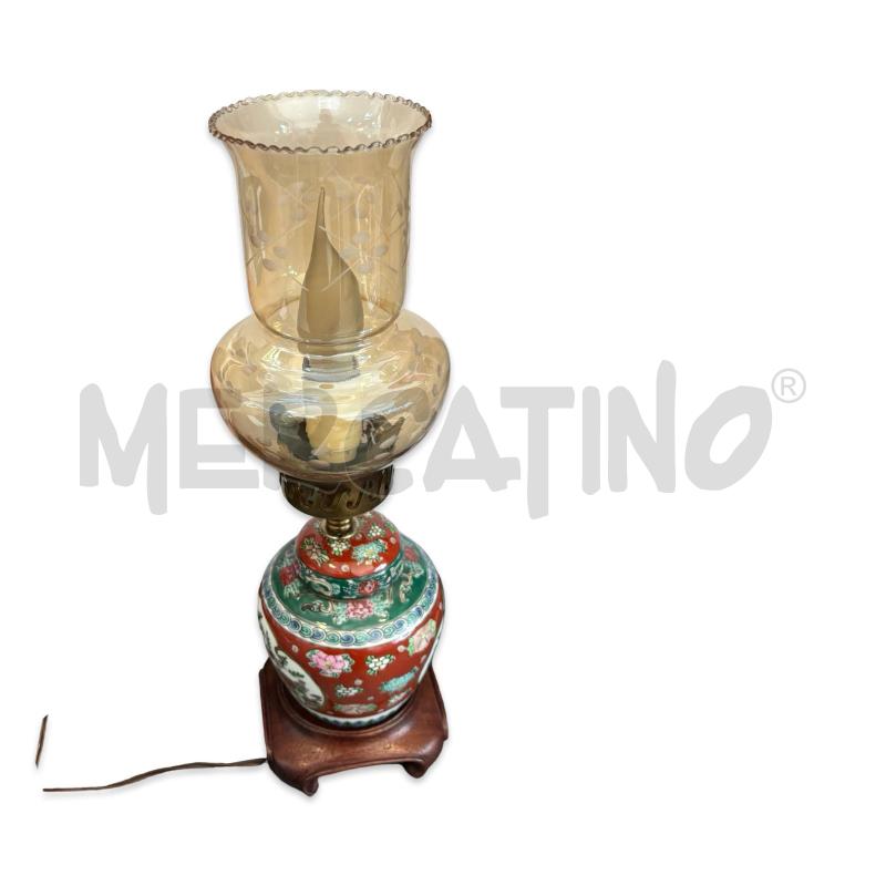 LAMPADA PORCELLANA STILE CINESE H 36CM | Mercatino dell'Usato Osasco 1