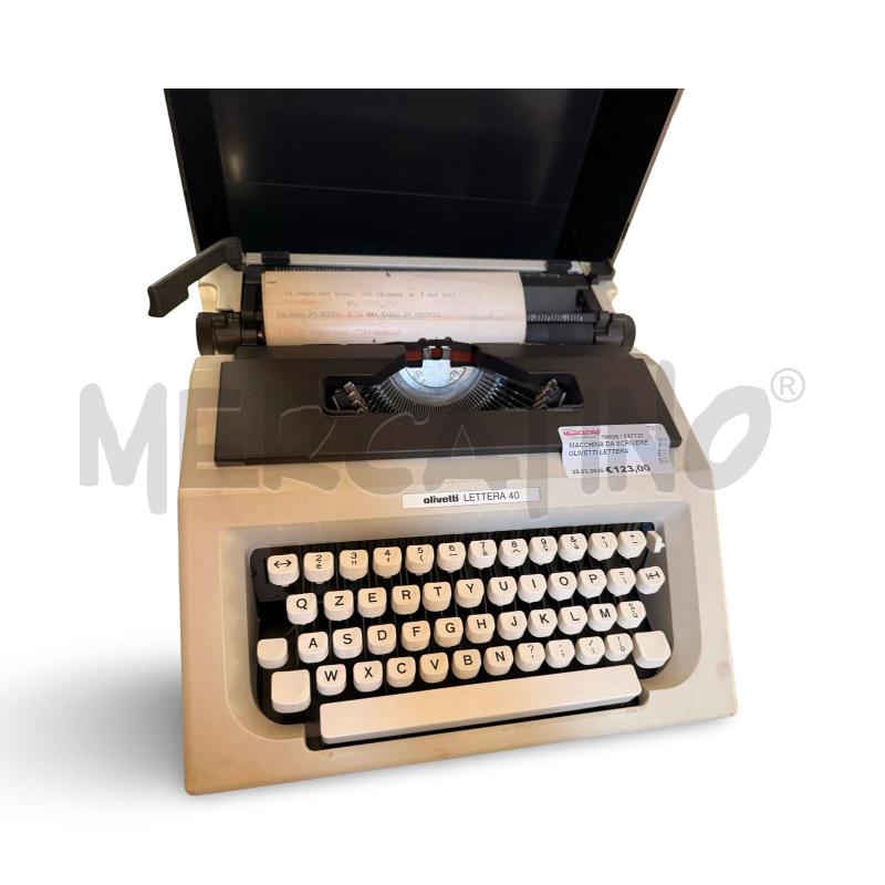 MACCHINA DA SCRIVERE OLIVETTI LETTERA 40 | Mercatino dell'Usato Osasco 2