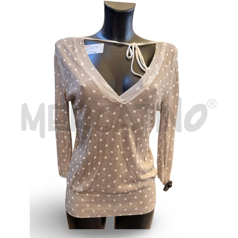 MAGLIA DONNA BARONI  POIS LACCI BIANCHI | Mercatino dell'Usato Osasco 1