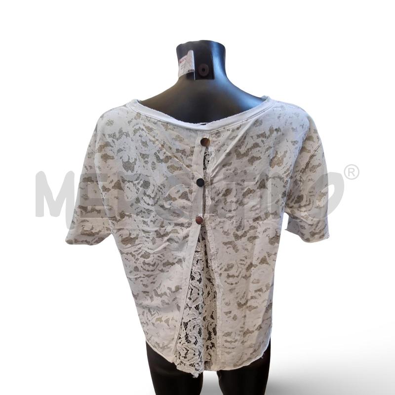 MAGLIA DONNA   BARONI  ABBOTTONATA DIETRO BIANCA E BEIGE | Mercatino dell'Usato Osasco 2