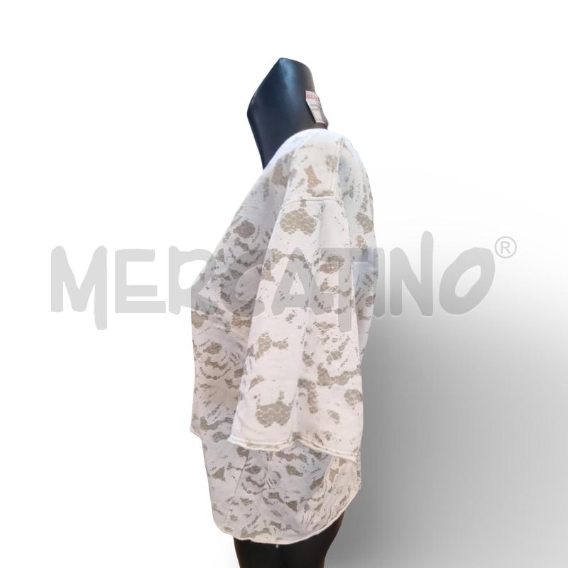 MAGLIA DONNA   BARONI  ABBOTTONATA DIETRO BIANCA E BEIGE | Mercatino dell'Usato Osasco 3