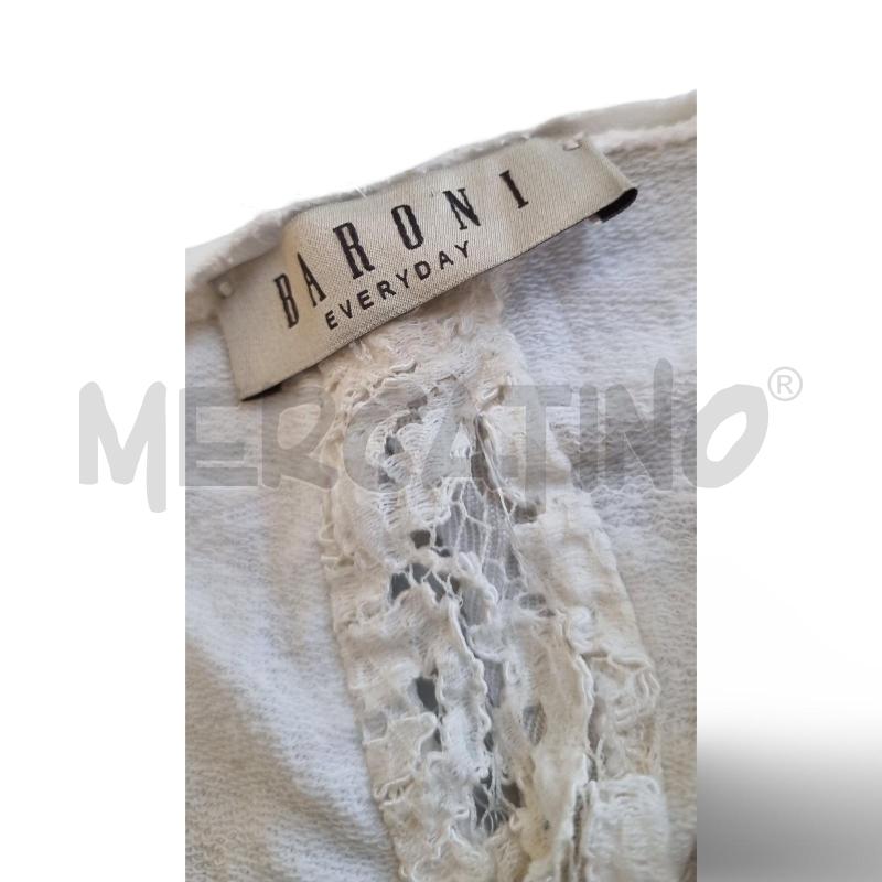 MAGLIA DONNA   BARONI  ABBOTTONATA DIETRO BIANCA E BEIGE | Mercatino dell'Usato Osasco 4