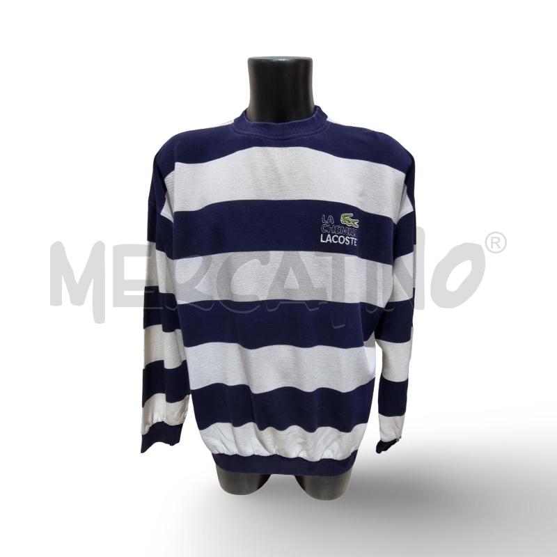 MAGLIA UOMO RIGATA  LACOSTE BIANCA E BLU | Mercatino dell'Usato Osasco 1