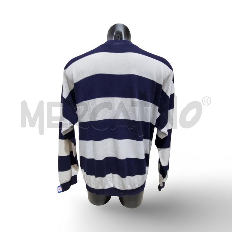 MAGLIA UOMO RIGATA  LACOSTE BIANCA E BLU | Mercatino dell'Usato Osasco 2