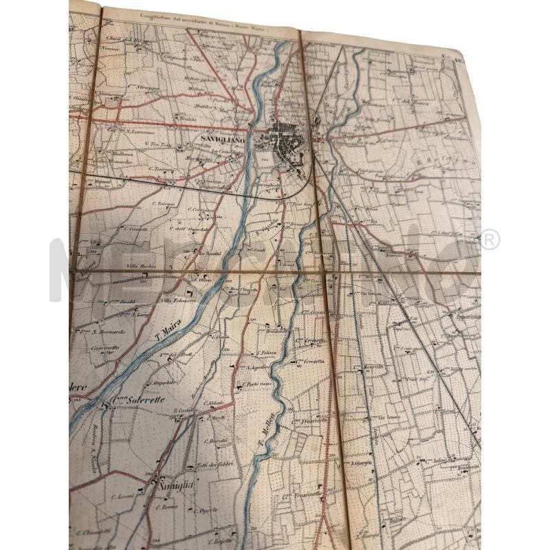 MAPPA MILITARE VINTAGE SAVIGLIANO 1 A 250.000 | Mercatino dell'Usato Osasco 3
