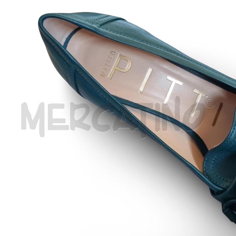 MOCASSINI DONNA TACCO PITTI VERDE PETROLIO CON CATENA 1 | Mercatino dell'Usato Osasco 4