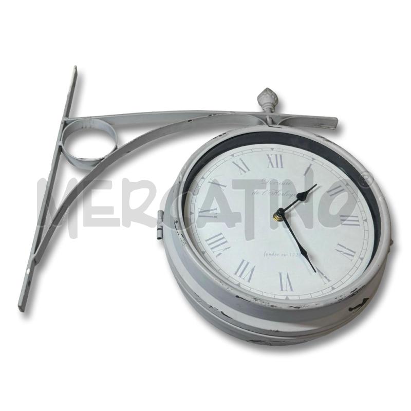 OROLOGIO DA PARETE METALLO GRIGIO STILE RETRO | Mercatino dell'Usato Osasco 1