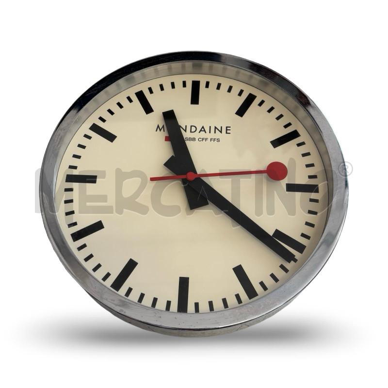 OROLOGIO SVIZZERO DA PARETE COPPIA FERROVIE FEDERALI SVIZZERE HANS HILFIKER DIAMETRO 25CM E 13 | Mercatino dell'Usato Osasco 2