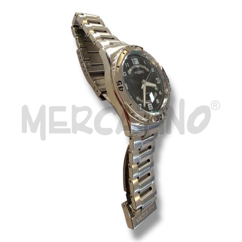 OROLOGIO VAGARY ACCIAIO  QUADRANTO NERO DATARIO | Mercatino dell'Usato Osasco 2