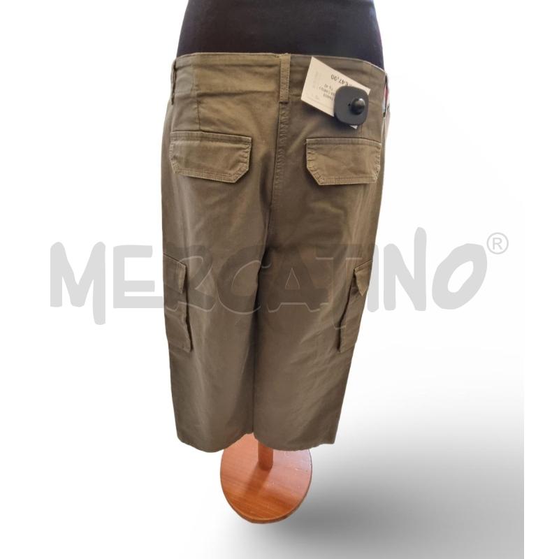 PANTALONE DONNA CARGO VERDE MILITARE  BOTTONE GIOIELLO | Mercatino dell'Usato Osasco 2