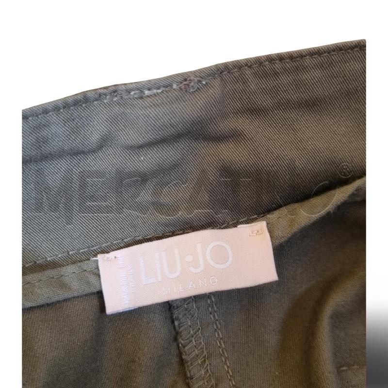 PANTALONE DONNA CARGO VERDE MILITARE  BOTTONE GIOIELLO | Mercatino dell'Usato Osasco 4