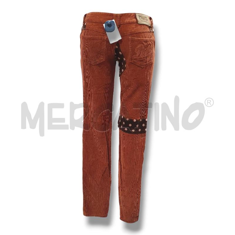 PANTALONE DONNA VELLUTO D&G MATTONE INSERTI POIS | Mercatino dell'Usato Osasco 2