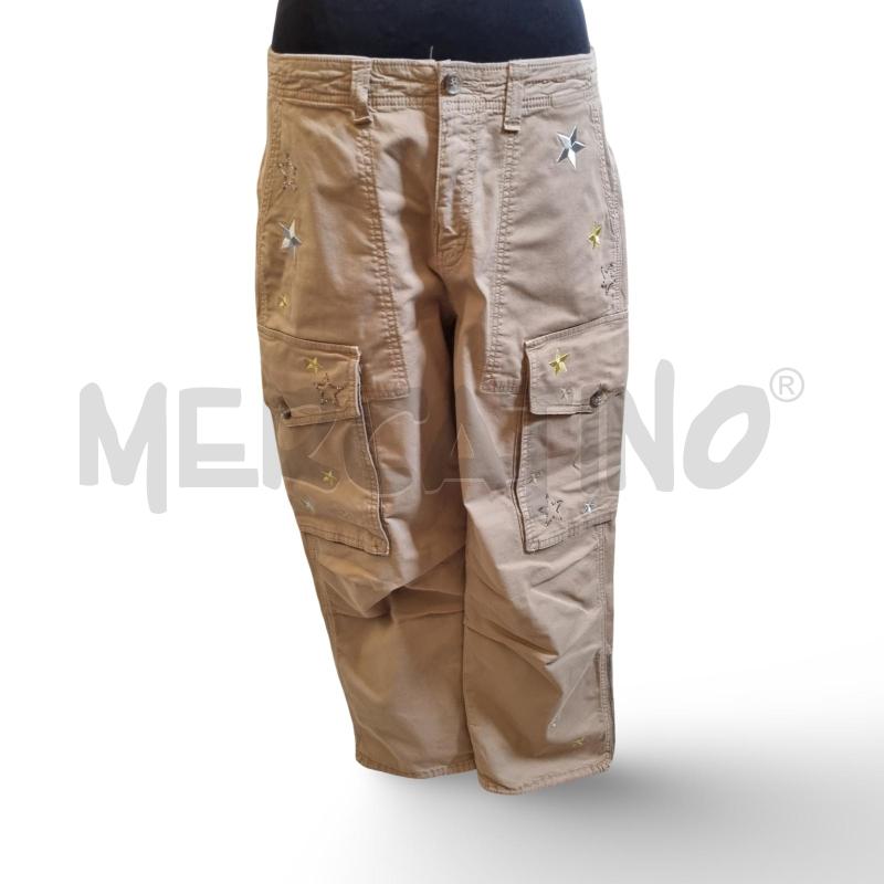PANTALONE DONNA  LIU JO   BEIGE CACAO CON STELLE | Mercatino dell'Usato Osasco 1