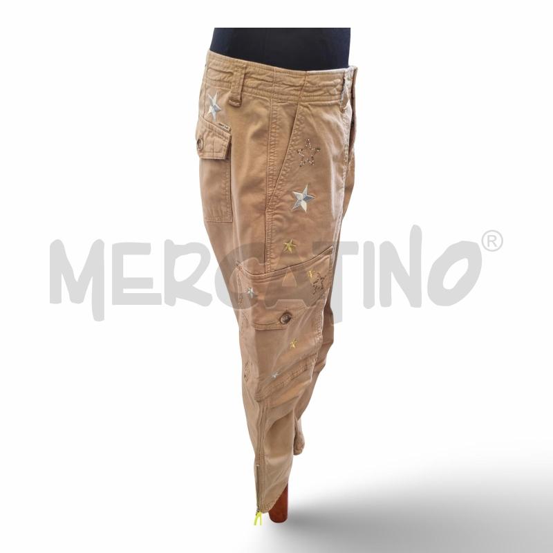 PANTALONE DONNA  LIU JO   BEIGE CACAO CON STELLE | Mercatino dell'Usato Osasco 2