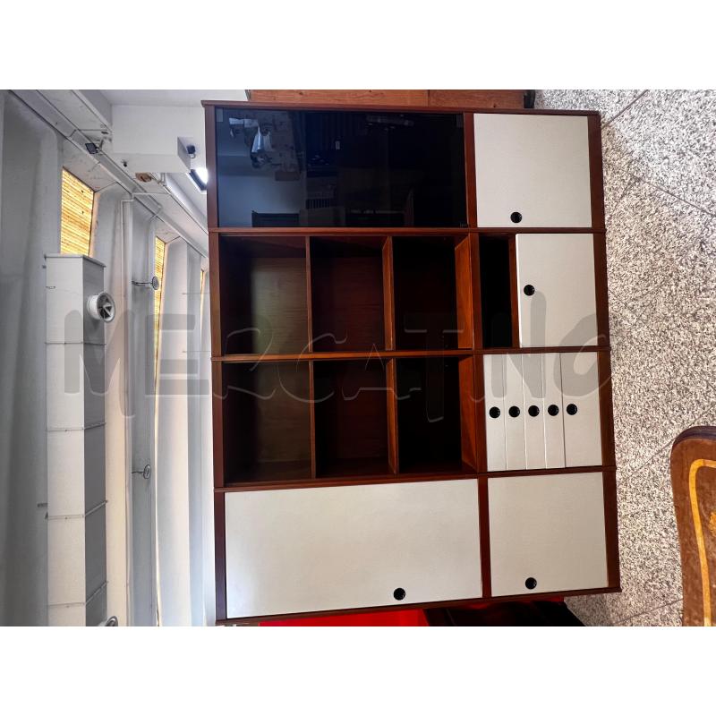 PARETE SOGGIORNO MOLTENI ANNI 70 PANNA E CILIEGIO | Mercatino dell'Usato Osasco 3