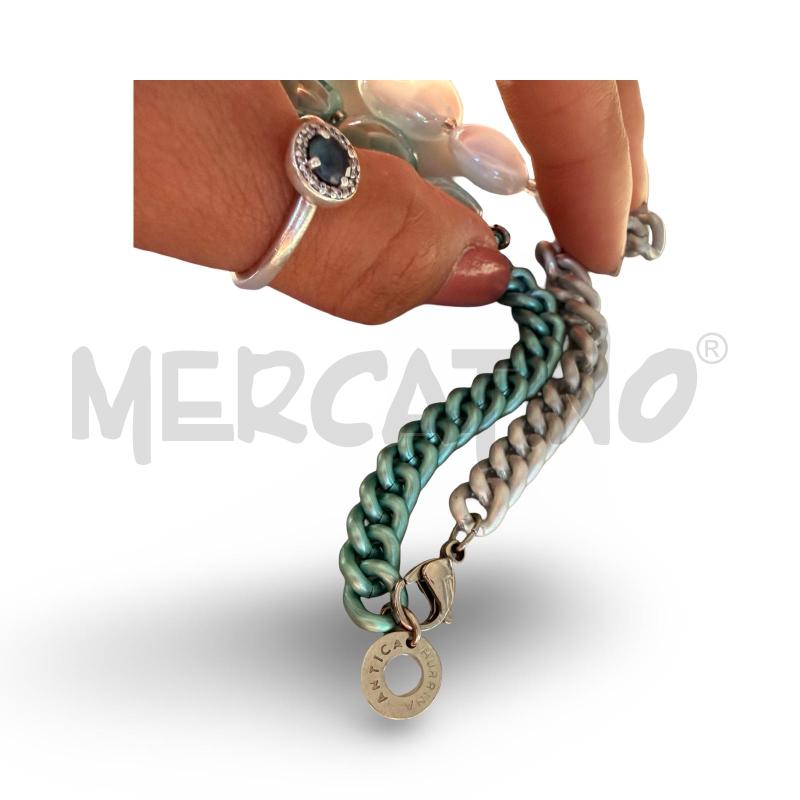 PARURE ANTICA MURRINA VETRO SOFFIATO AZZURRO E BIANCO COLLANA E ORECCHINI | Mercatino dell'Usato Osasco 4