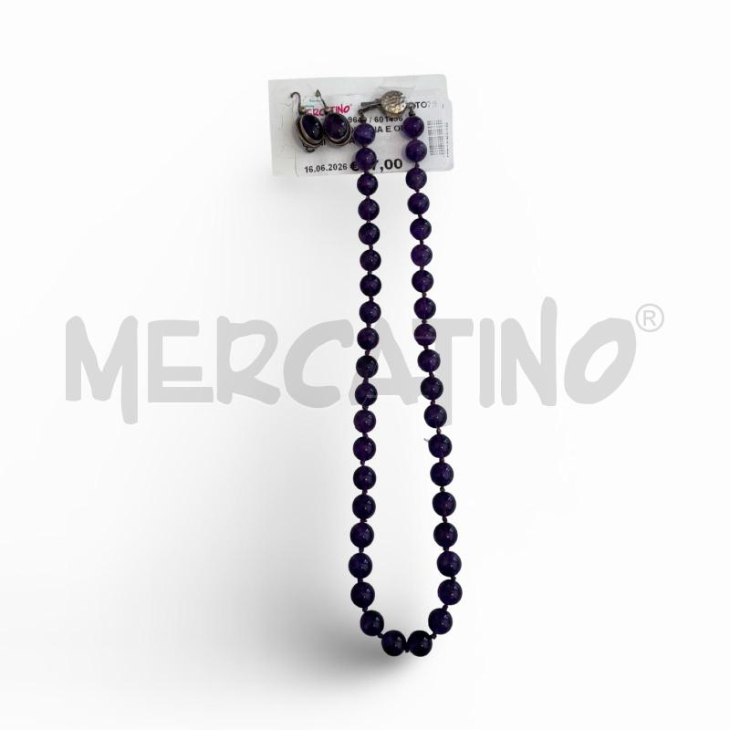 PARURE COLLANA E ORECCHINI VIOLA | Mercatino dell'Usato Osasco 1