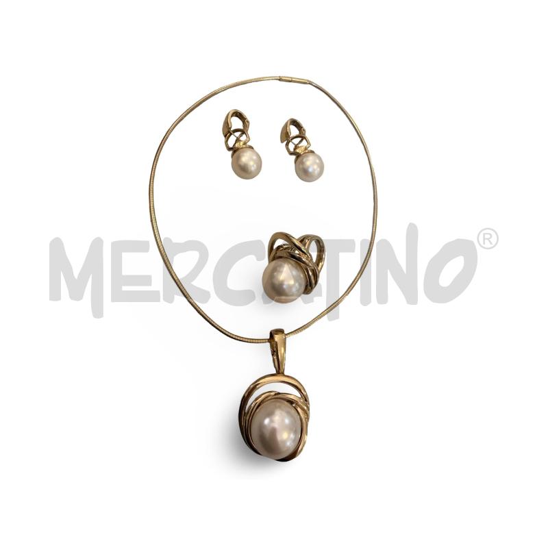 PARURE PIERLANG DORATA CON PERLE | Mercatino dell'Usato Osasco 1