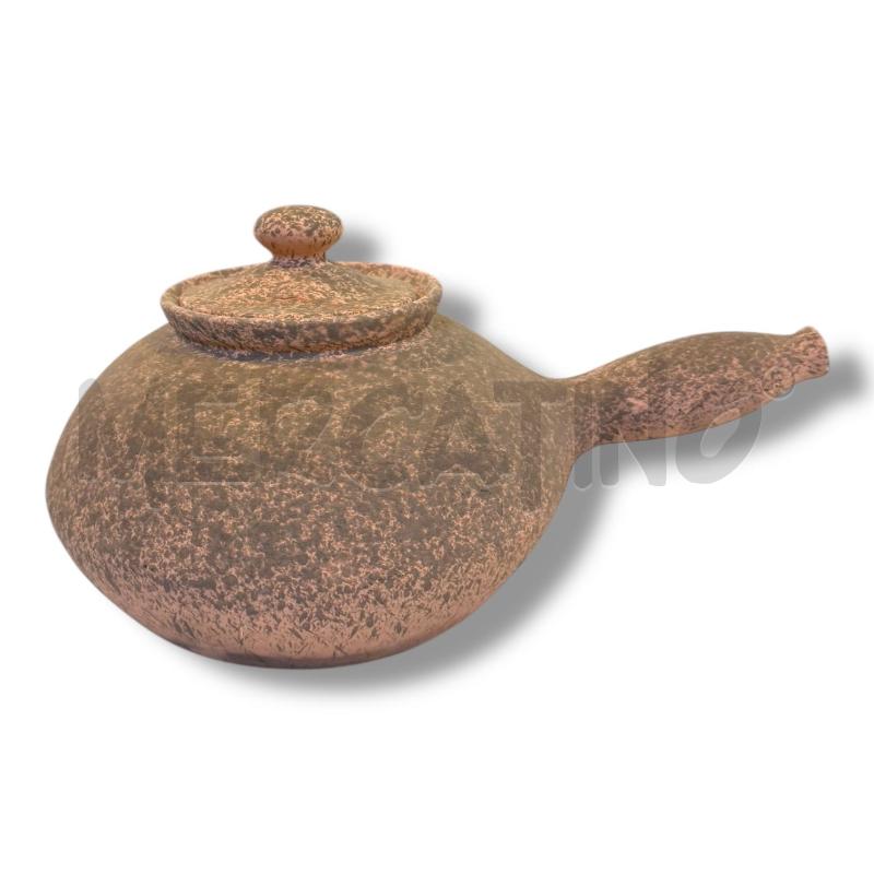 PATATIERA TERRACOTTA MACULATA CON COPERCHIO | Mercatino dell'Usato Osasco 1