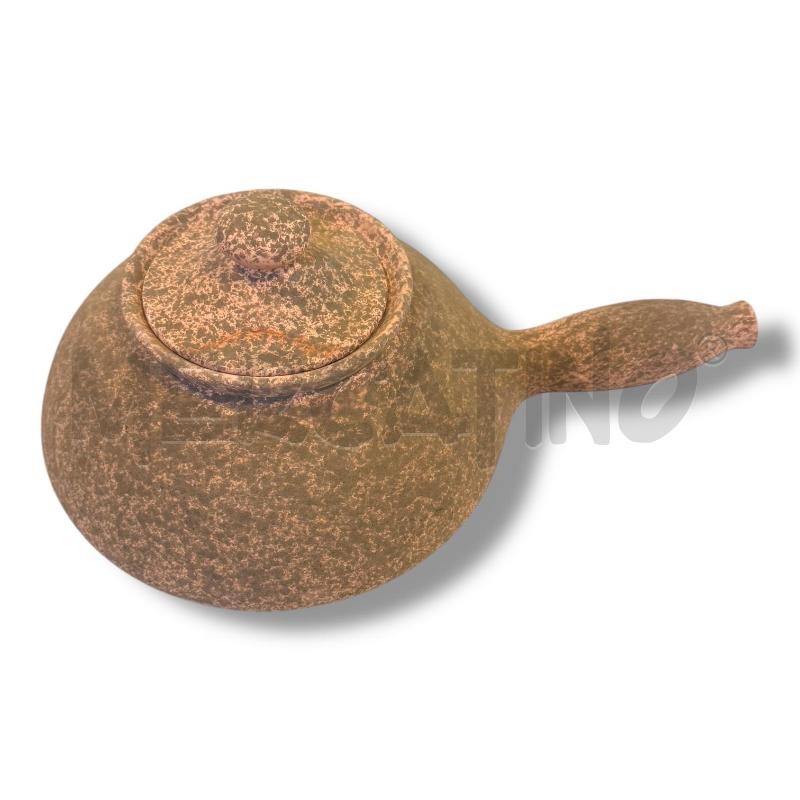 PATATIERA TERRACOTTA MACULATA CON COPERCHIO | Mercatino dell'Usato Osasco 2