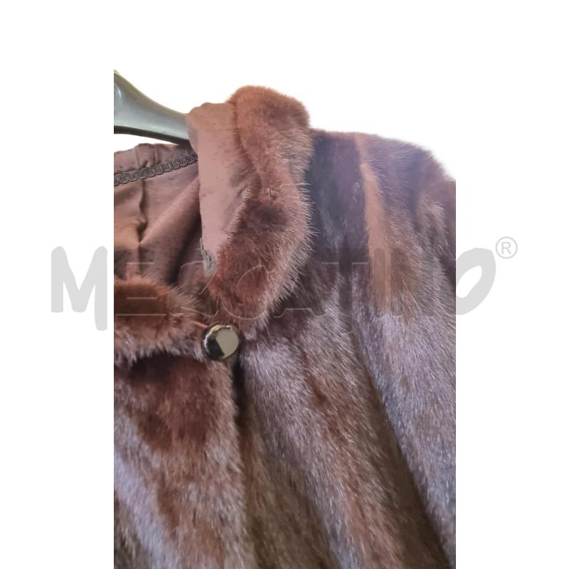 PELLICCIA VISONE MARRONE CON CAPPUCCIO  | Mercatino dell'Usato Osasco 3