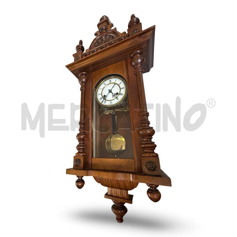 PENDOLO IN LEGNO COLONNINE TORNITE NUMERI ROMANI | Mercatino dell'Usato Osasco 1