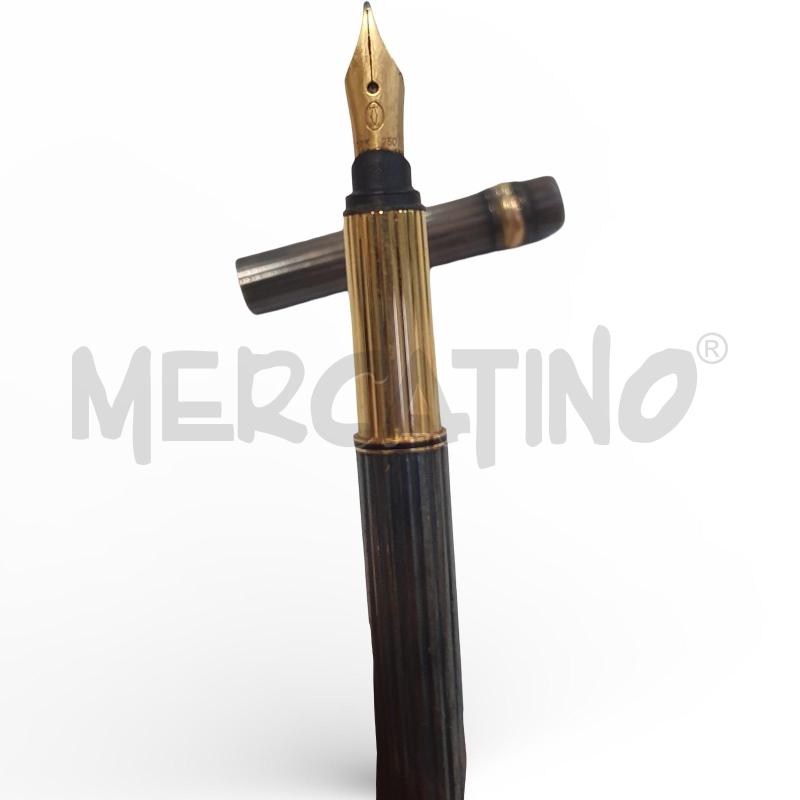 PENNA STILOGRAFICA MUST CARTIER TRINITY SILVER CON PENNINO IN ORO NO SCATOLA | Mercatino dell'Usato Osasco 1