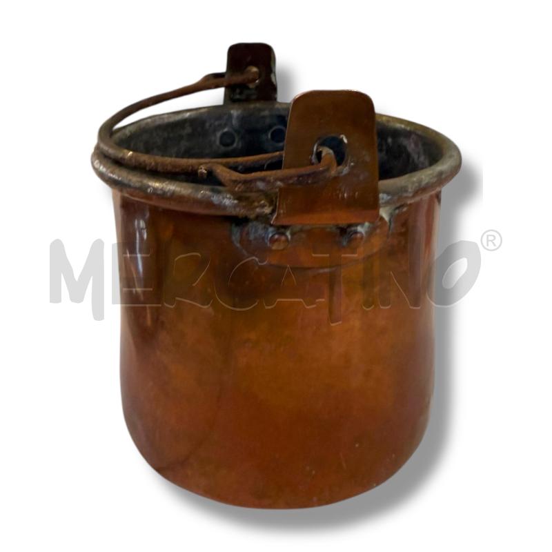 PENTOLINO IN RAME ANTICO UNICA BATTITURA 11X14 | Mercatino dell'Usato Osasco 3