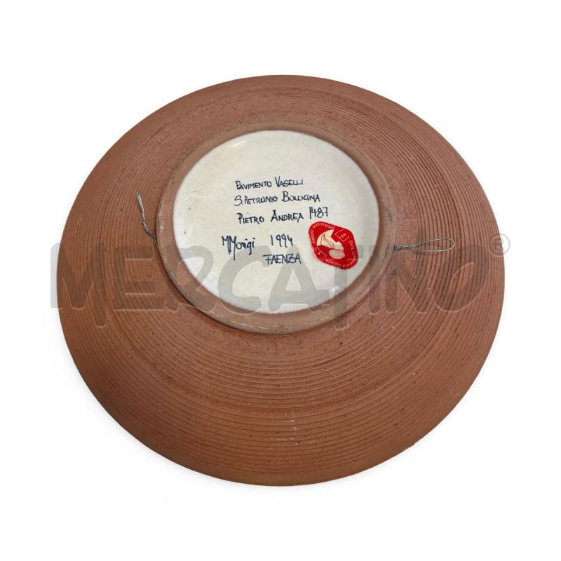 PIATTO DECORATIVO MIRTA MORIGI FAENZA 1994 30 CM PAVIMENTO VASELLI | Mercatino dell'Usato Osasco 3