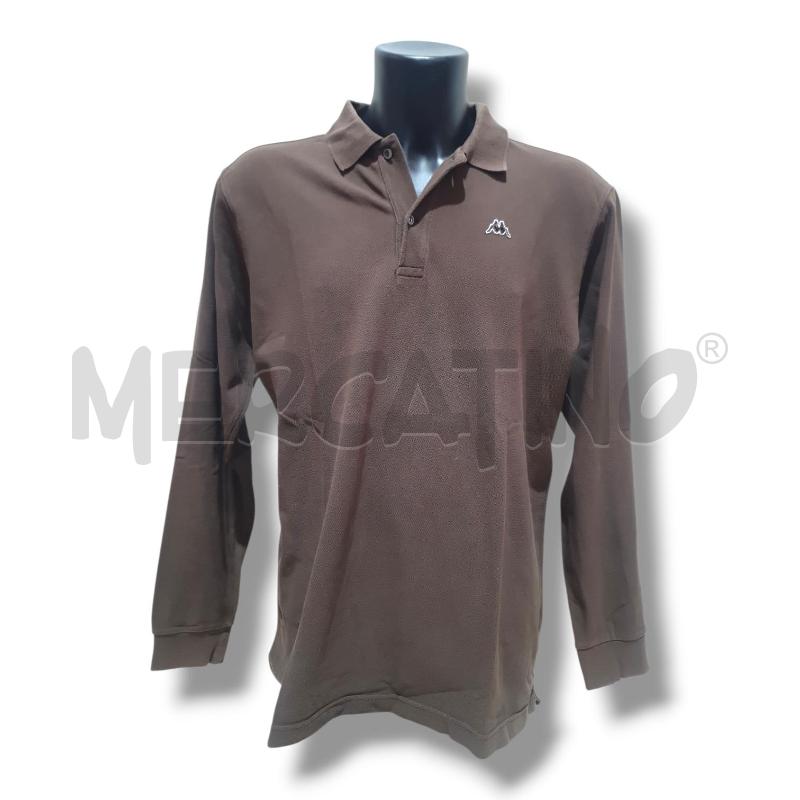 POLO UOMO MANICA LUNGA ROBE DI KAPPA MARRONE | Mercatino dell'Usato Osasco 1