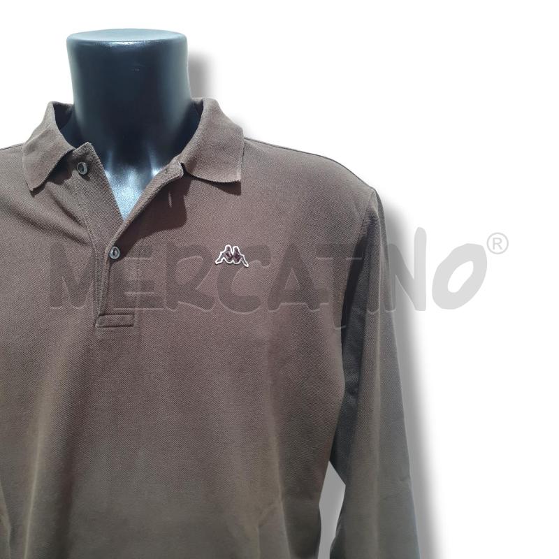 POLO UOMO MANICA LUNGA ROBE DI KAPPA MARRONE | Mercatino dell'Usato Osasco 2