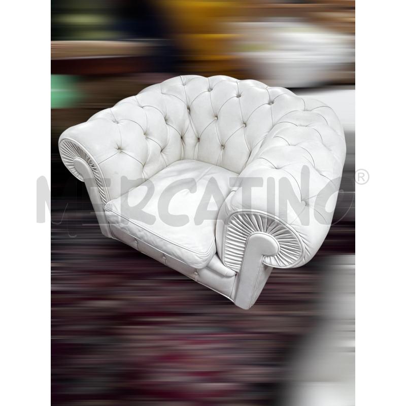 POLTRONE CHESTERFIELD BIANCHE 2 PZ | Mercatino dell'Usato Osasco 2