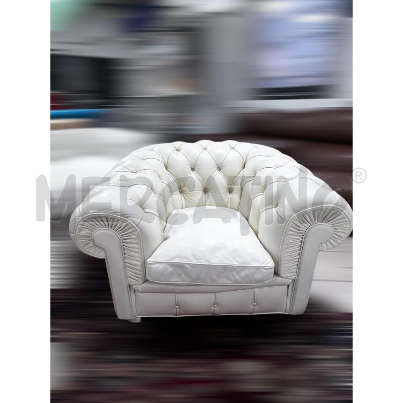 POLTRONE CHESTERFIELD BIANCHE 2 PZ | Mercatino dell'Usato Osasco 3