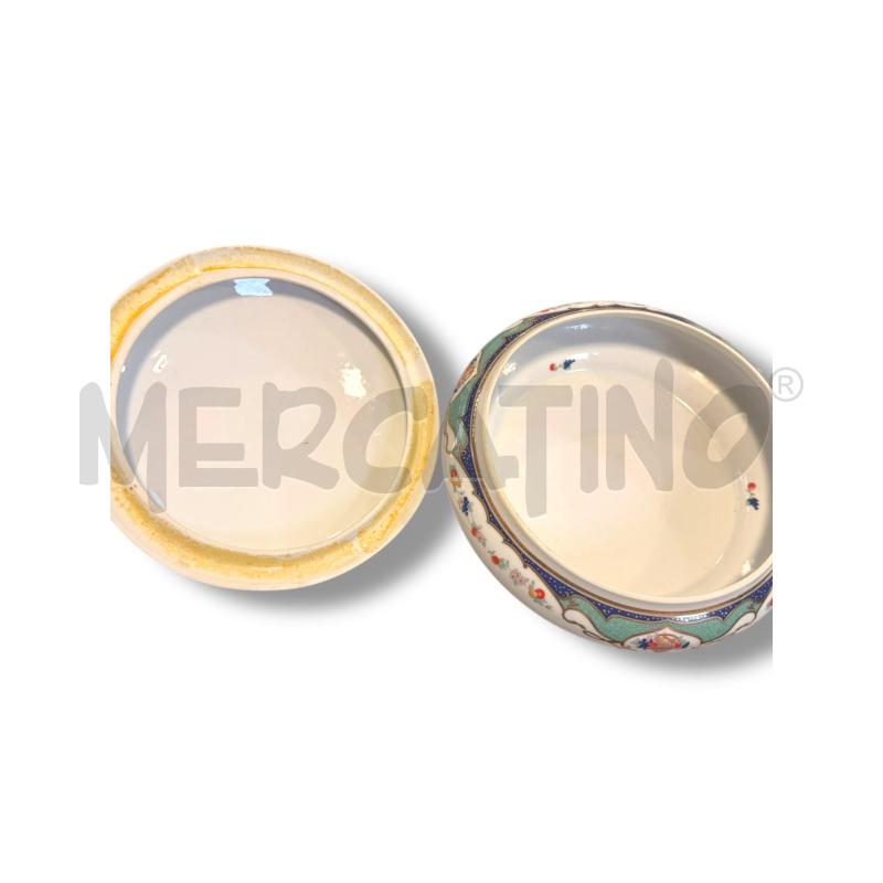 PORTA CIOCCOLATINI LIMOGES DECORI VERDE BLU FIORI | Mercatino dell'Usato Osasco 3