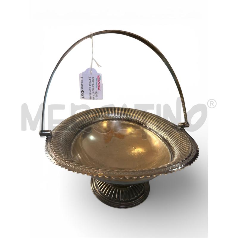 PORTA FRUTTA OVALE ALZATINA CON MANICO 30X25 CM | Mercatino dell'Usato Osasco 2